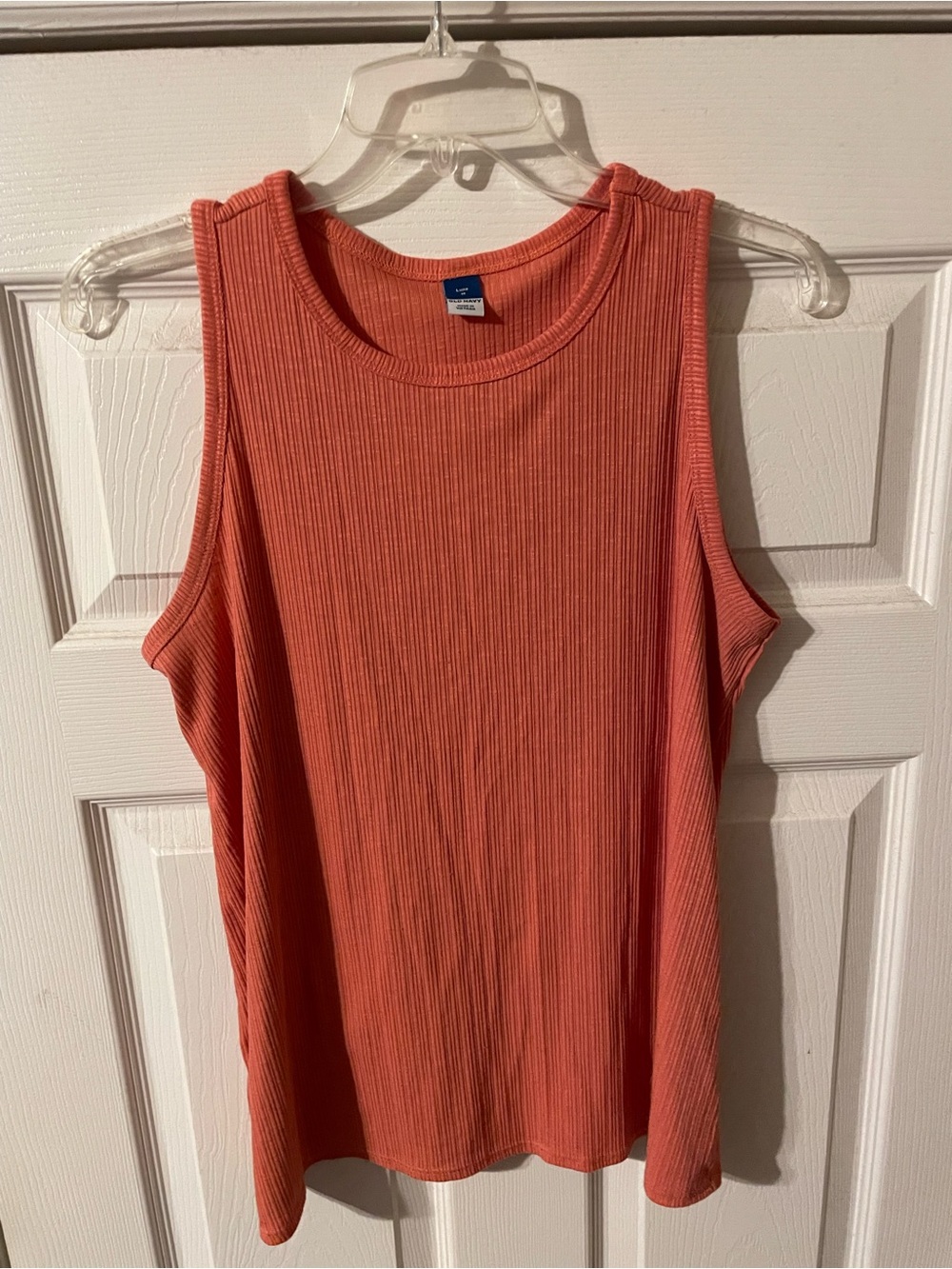 Old Navy Luxe Ribbed Tank Top Duo - Coral and Brown - Picture 7 of 9